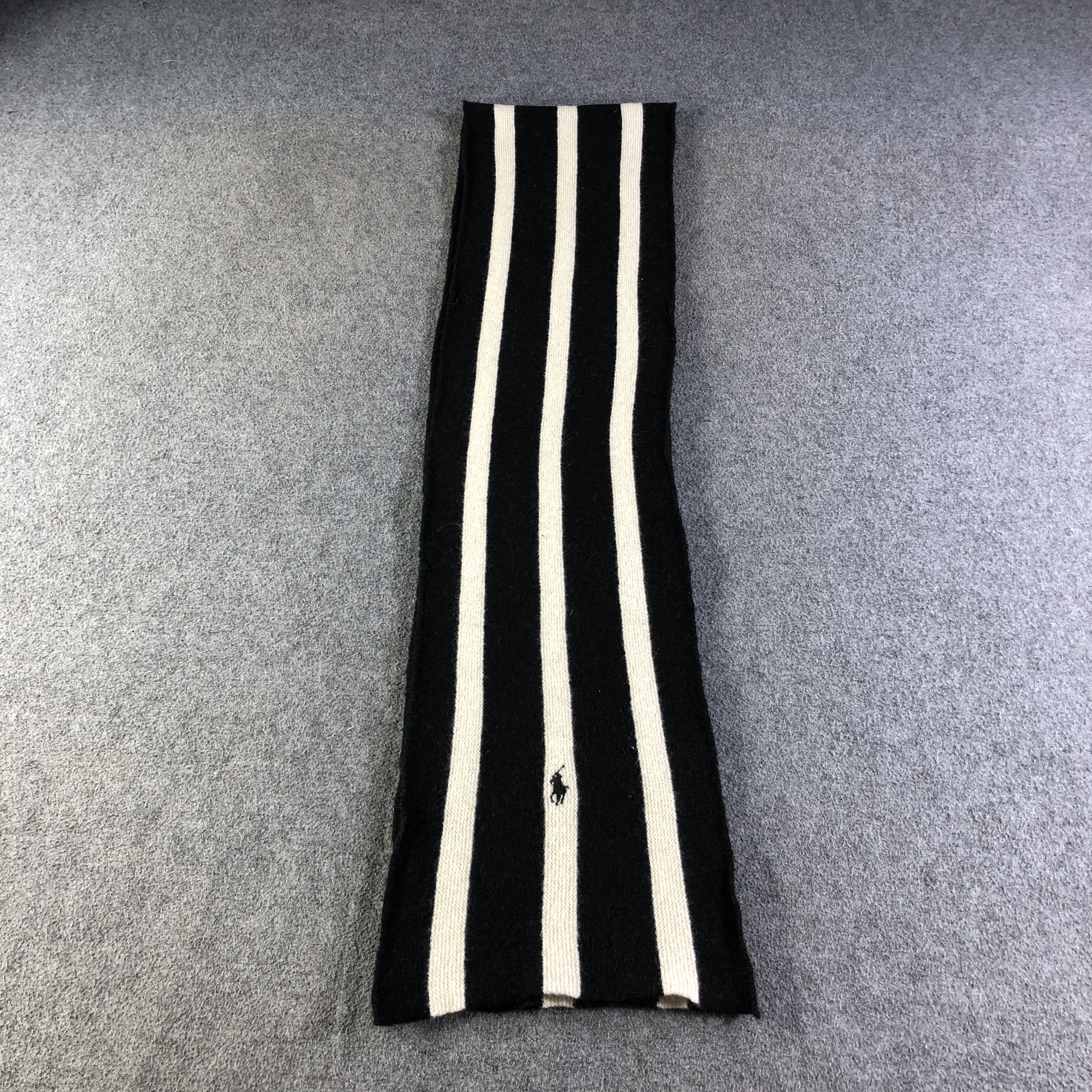 Polo Ralph Lauren Polo Ralph Lauren Striped Wool Scarf Muffler V2718 Size ONE SIZE - 2 Thumbnail