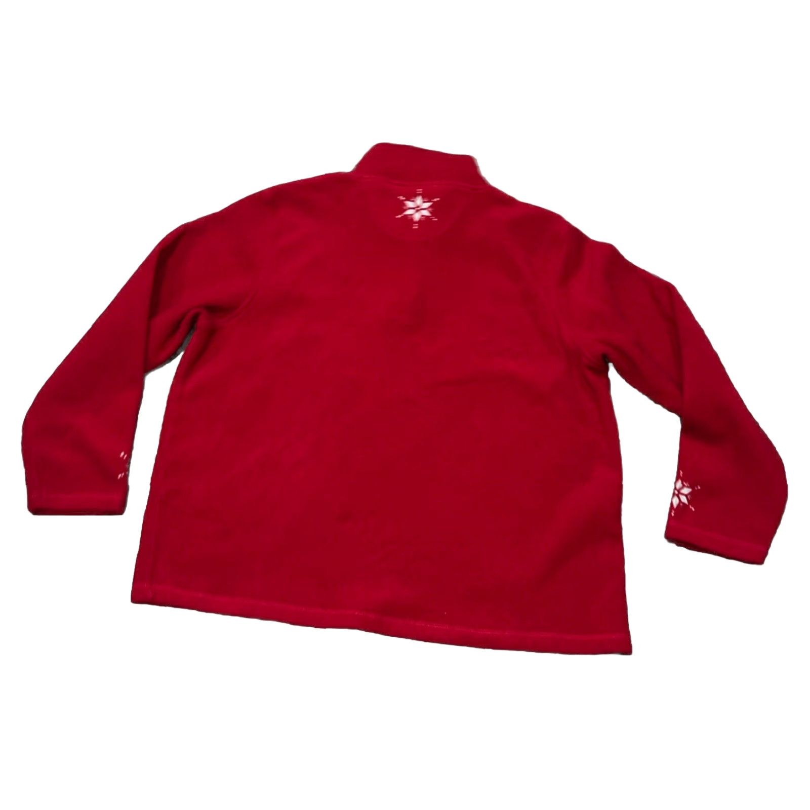 Vintage VINTAGE Northcrest Christmas Women's XL Fleece Pullover 1/4 Zip Red Scotch Terrier Patch Snowflakes Holiday Size XL / US 12-14 / IT 48-50 - 2 Thumbnail