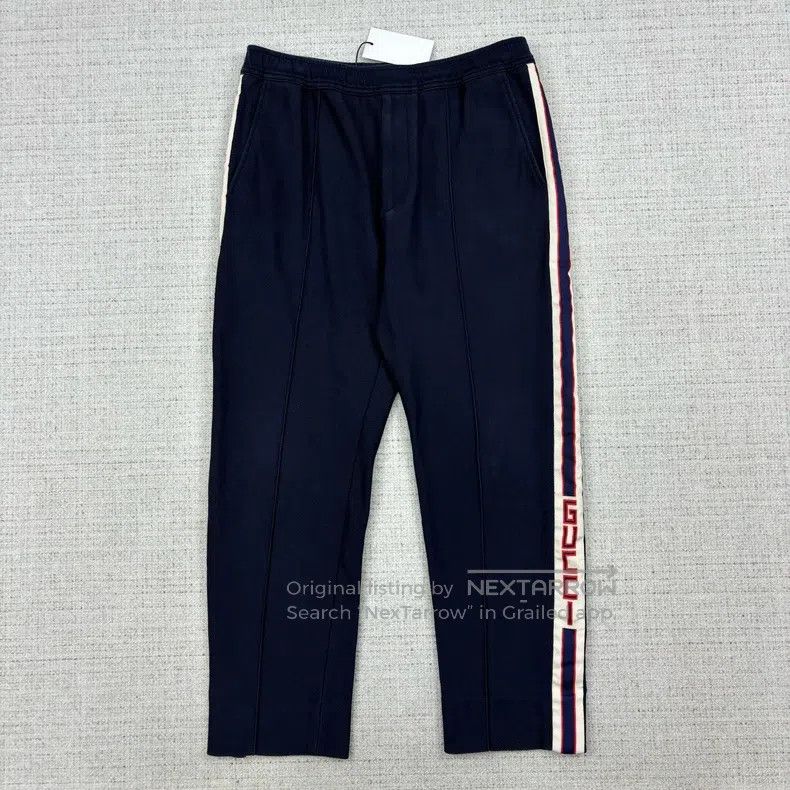Gucci Gucci Striped logo trim straight casual pants Size US 30 / EU 46 - 1 Thumbnail