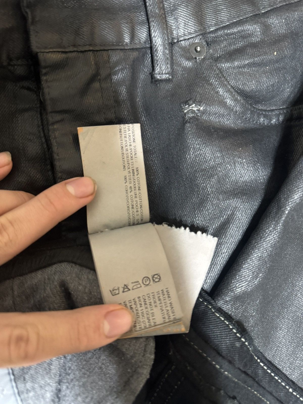 Rick Owens × Rick Owens Drkshdw Rick Owens Black Wax Aircuts Size US 31 - 10 Thumbnail
