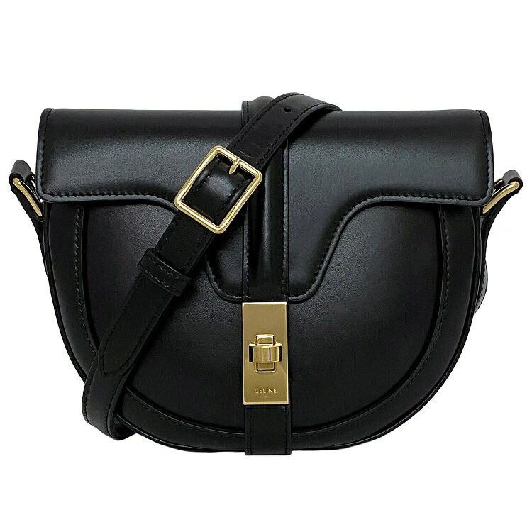 Celine CELINE Shoulder Bag Black Leather Size ONE SIZE - 1 Thumbnail