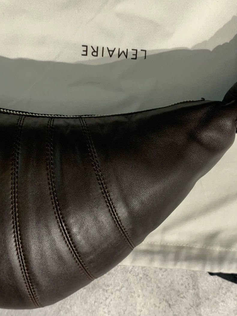 Lemaire Lemaire dark chocolate color small size lamb leather horn Size ONE SIZE - 4 Thumbnail