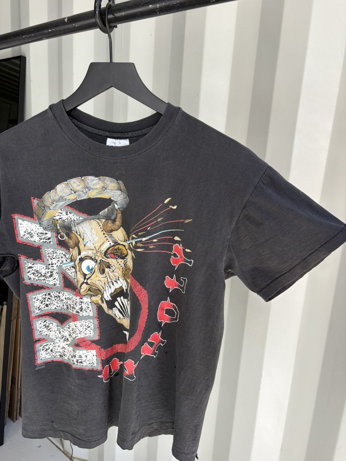 Band Tees Vintage Kiss Unholy Shirt Faded Distressed Grunge Band Size US M / EU 48-50 / 2 - 2 Thumbnail