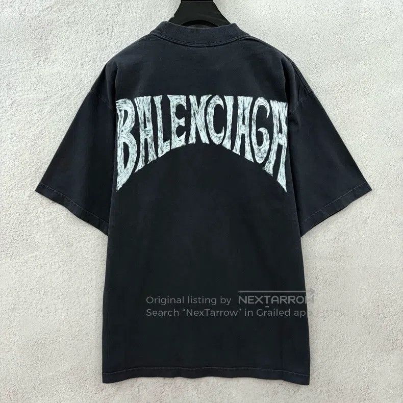Balenciaga Balenciaga Island Palm Tree Graffiti T-Shirt Size US S / EU 44-46 / 1 - 2 Thumbnail