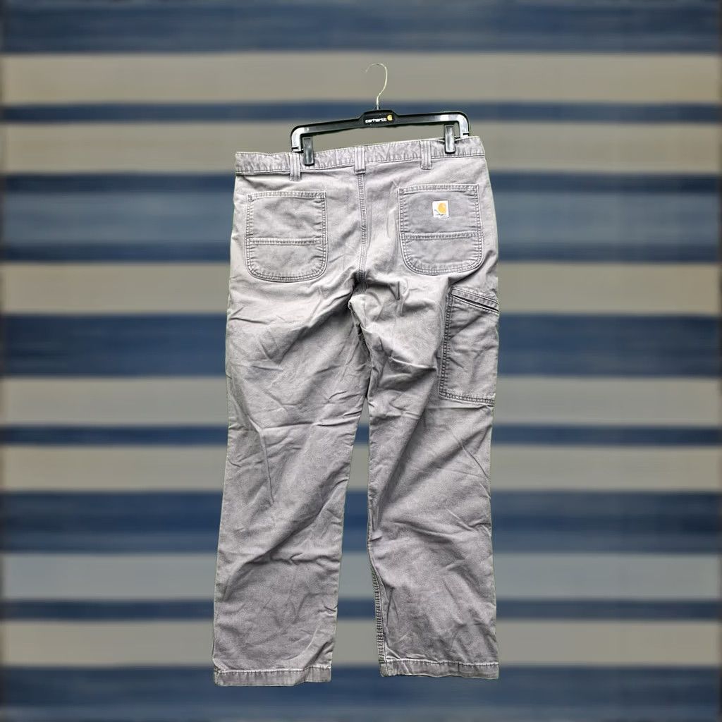 Carhartt Carhartt Pants Mens 38x30 Gray Cotton Relaxed Fit Workwear Utility Pockets Adult Size US 38 / EU 54 - 1 Thumbnail