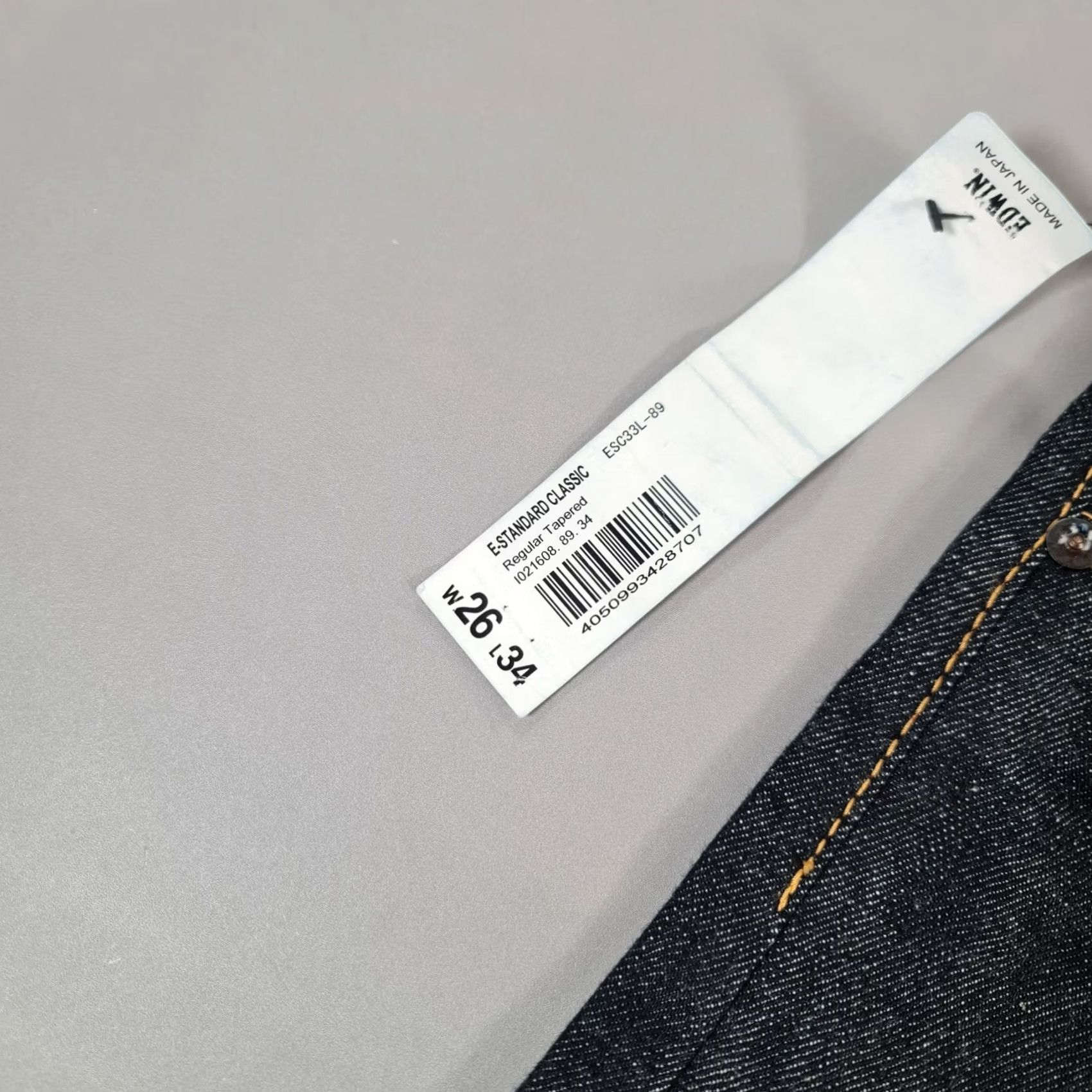 Edwin Edwin Jeans Blue W26 L34 Rainbow Selvedge Raw Japanese Denim Tapered Regular Fit Jeans Mens Size US 26 / EU 42 - 6 Thumbnail