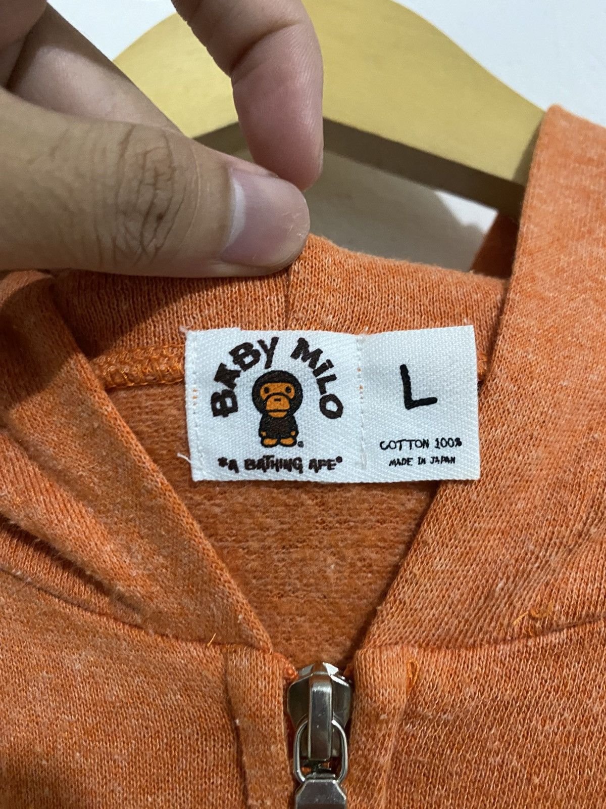Bape Bape BabyMilo Orange Hoodie 2000s Size US L / EU 52-54 / 3 - 6 Thumbnail