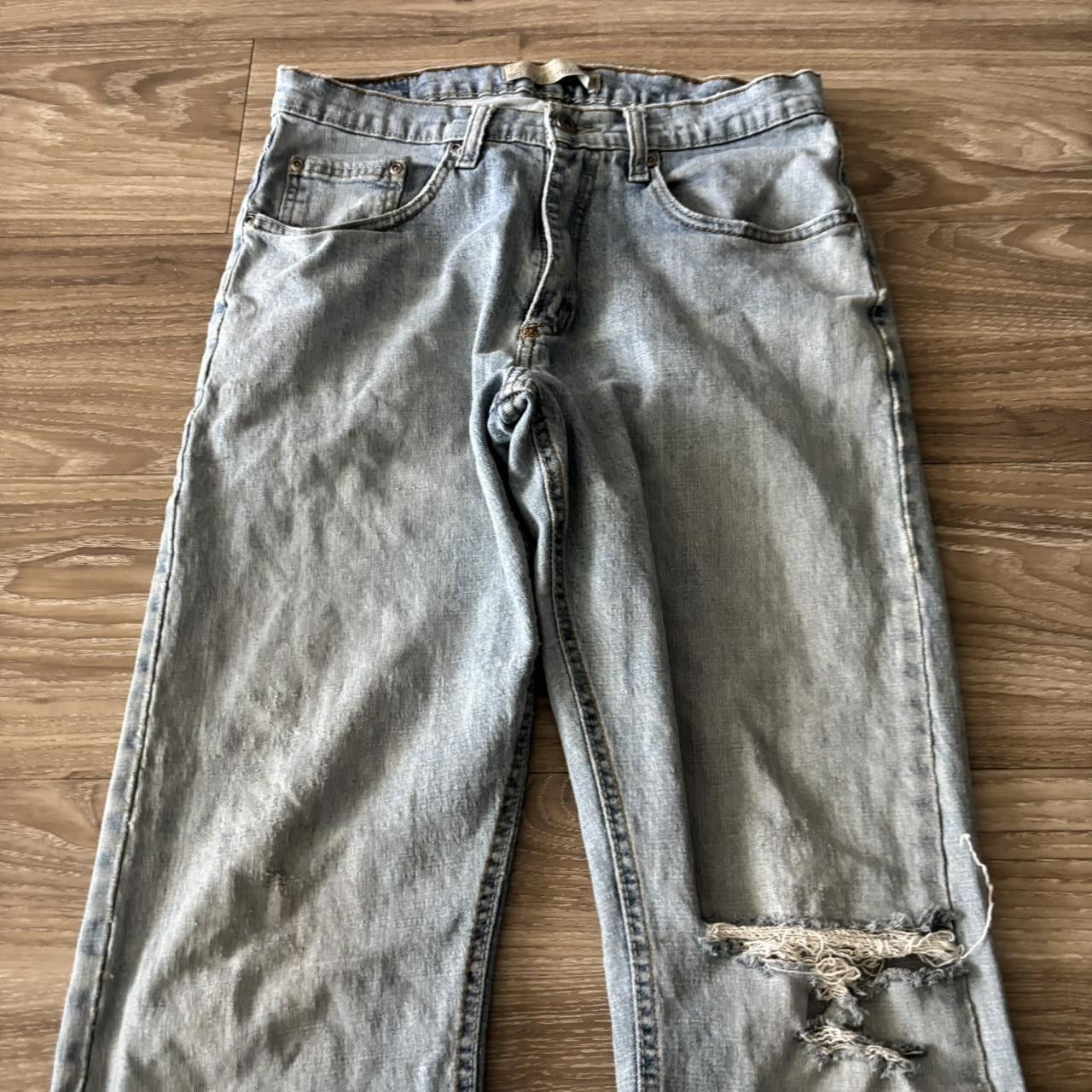 Vintage Crazy Vintage Y2K/2000s Grunge Light Wash Distressed Denim Jeans! 28x32 Size US 28 / EU 44 - 5 Thumbnail