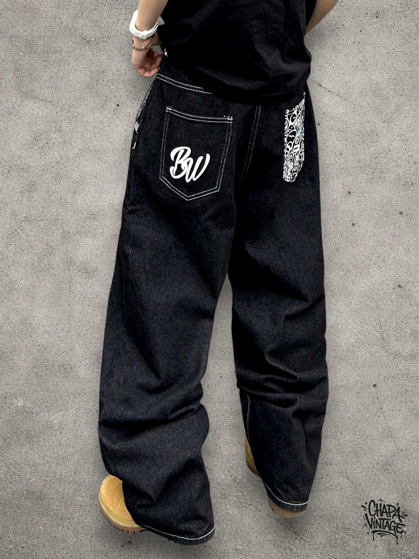 Japanese Brand Baggy dark jeans Size US 32 / EU 48 - 1 Thumbnail