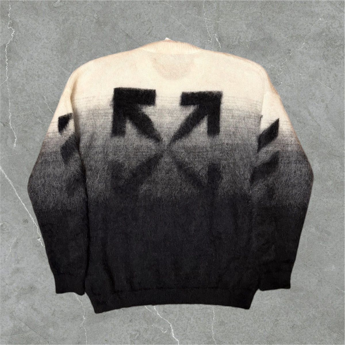 Off-White Off-White Diag Arrow Mohair Knit Sweater Gradient Size L Size US L / EU 52-54 / 3 - 2 Thumbnail