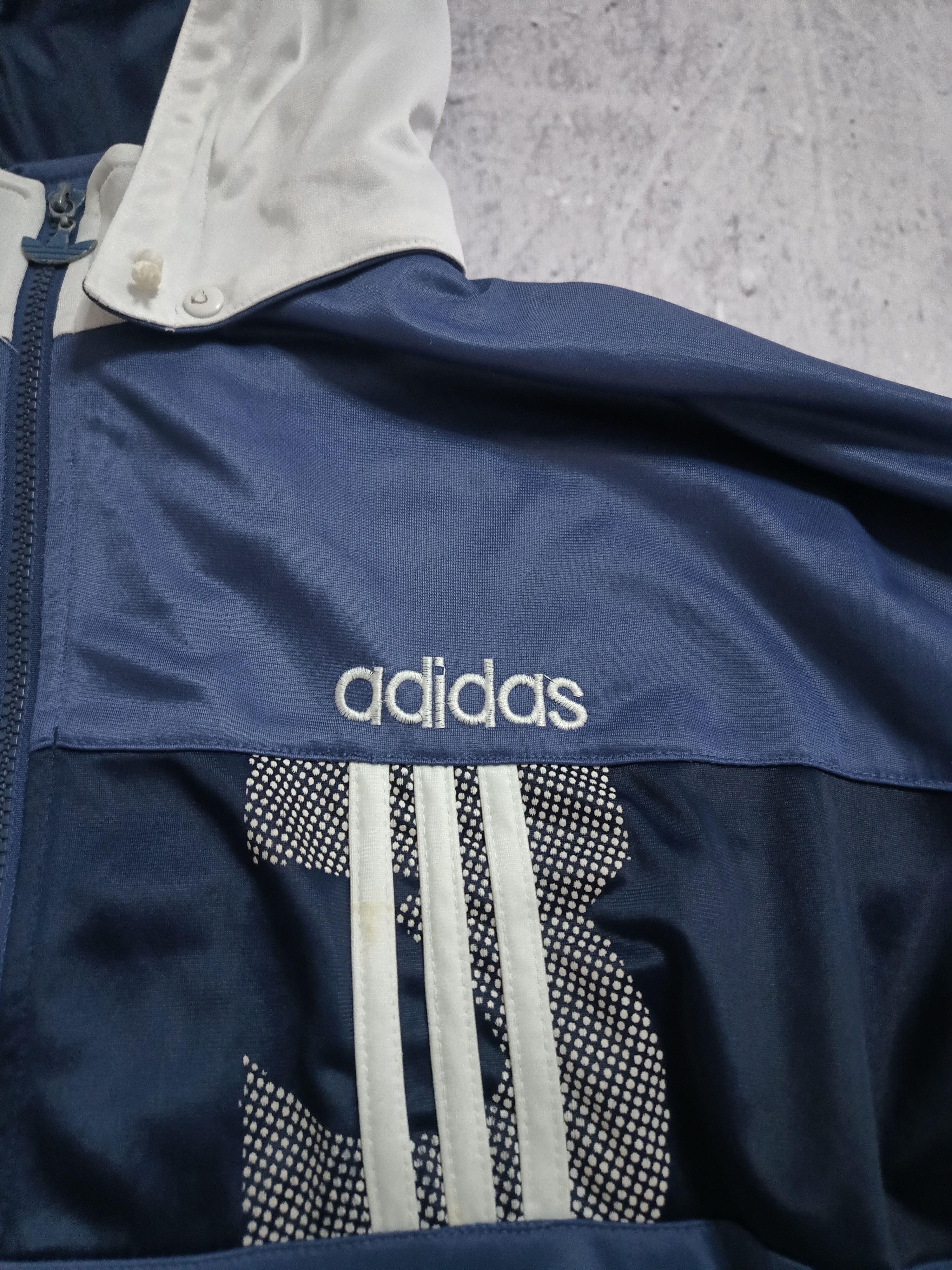 Adidas × Vintage Adidas Vintage 90s hoodie tracksuit sweatshirt zip Size US XL / EU 56 / 4 - 4 Thumbnail