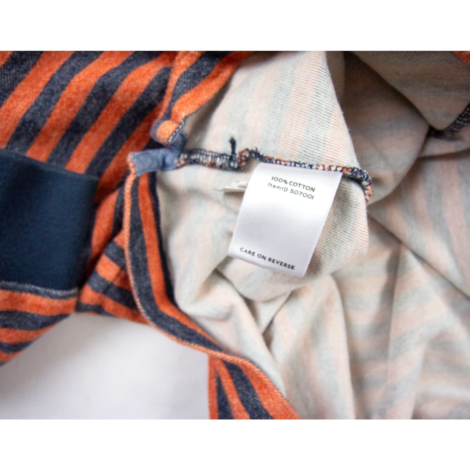 Vintage L.L. Bean Men's Sweater Medium Orange Striped 1/4 Zip Pullover Regular Fit Outdoor Size US M / EU 48-50 / 2 - 7 Thumbnail