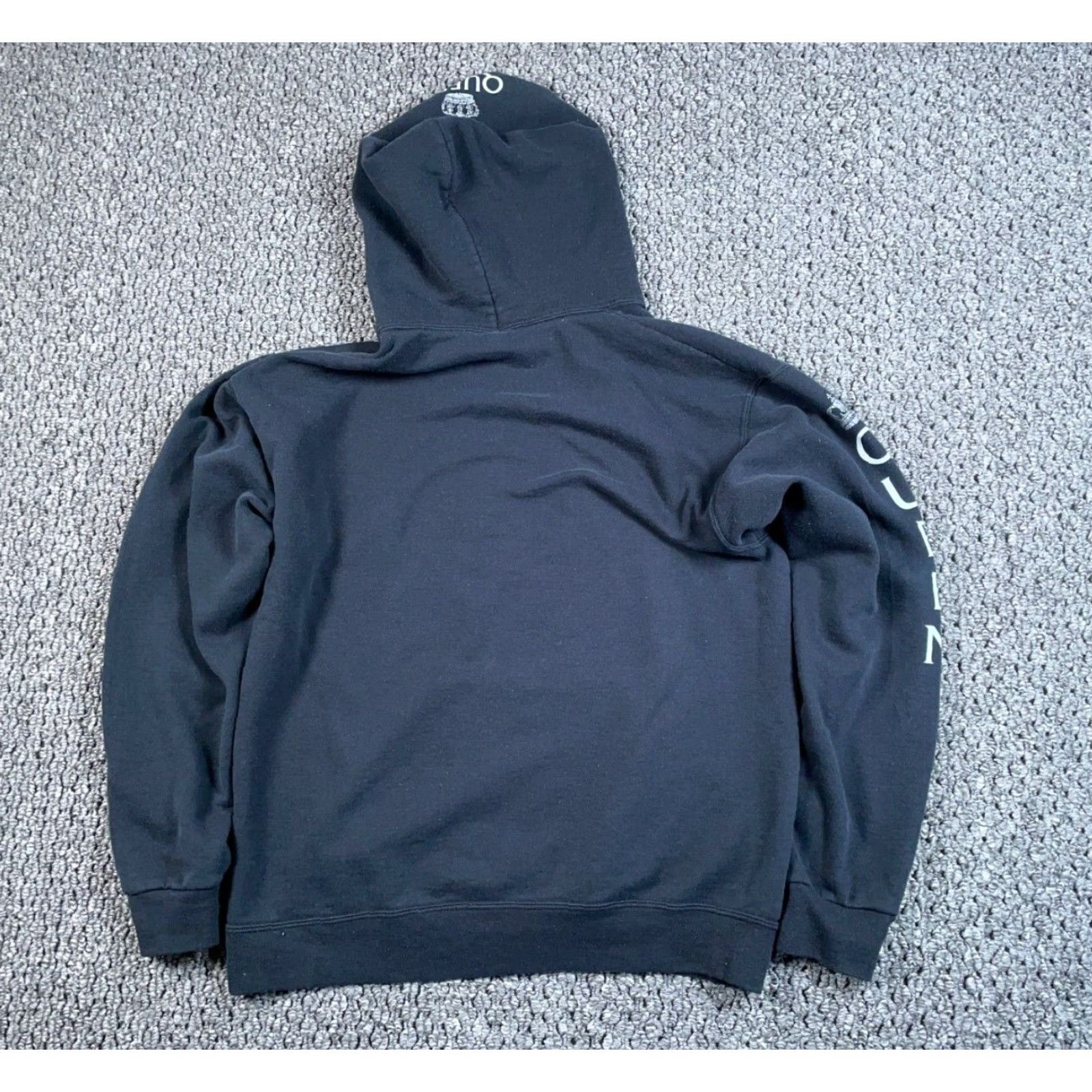 Jerzees VINTAGE Queen Logo Print Hoodie Adult Medium Black Jerzees Sweatshirt 90s Rock Mens Size US M / EU 48-50 / 2 - 2 Thumbnail