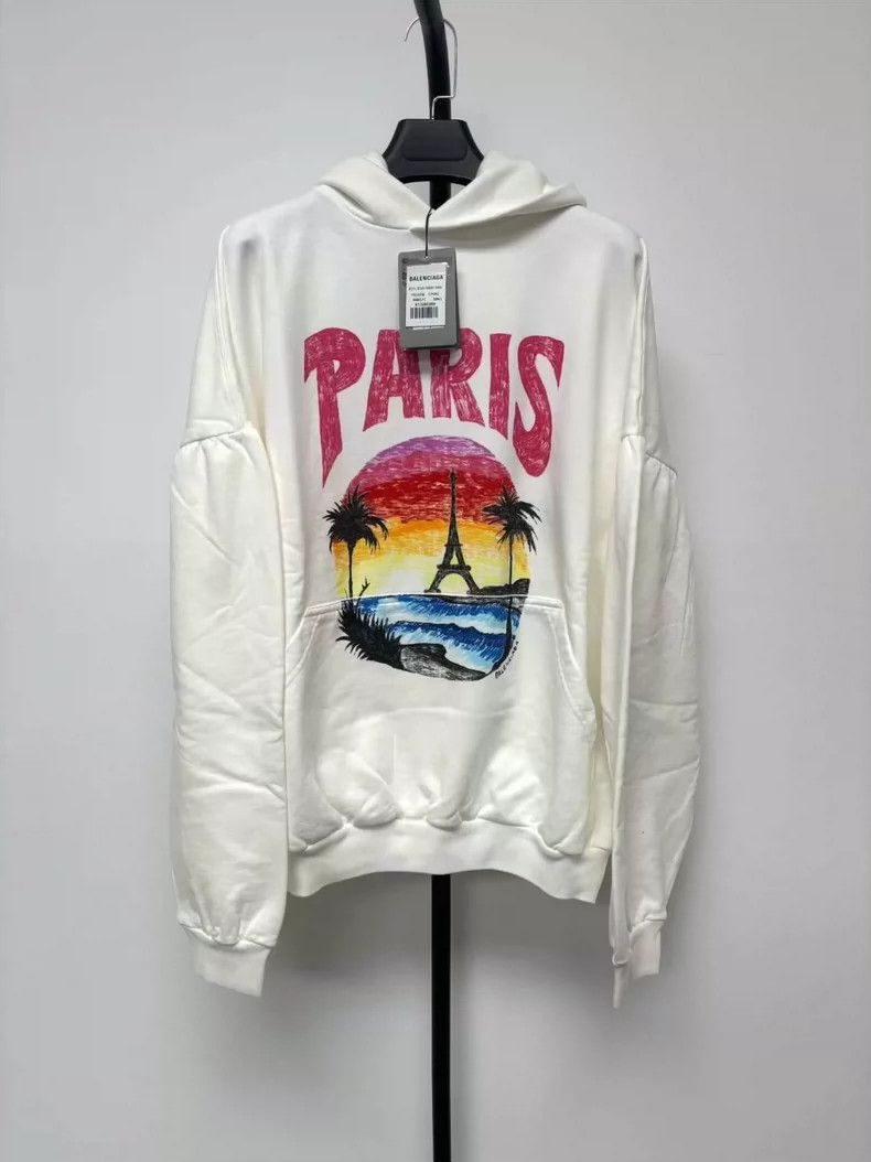 Balenciaga Balenciaga Sunset Tower Hooded Sweatshirt Size US S / EU 44-46 / 1 - 1 Thumbnail