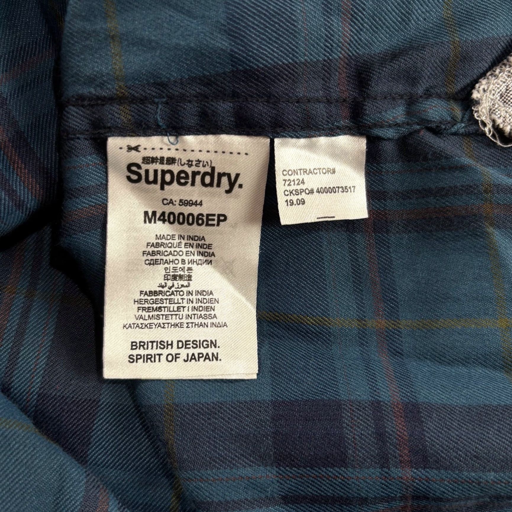 Superdry VINTAGE Superdry Shirt Mens L Blue Plaid Flannel Button Down Lumberjack Size US L / EU 52-54 / 3 - 4 Thumbnail