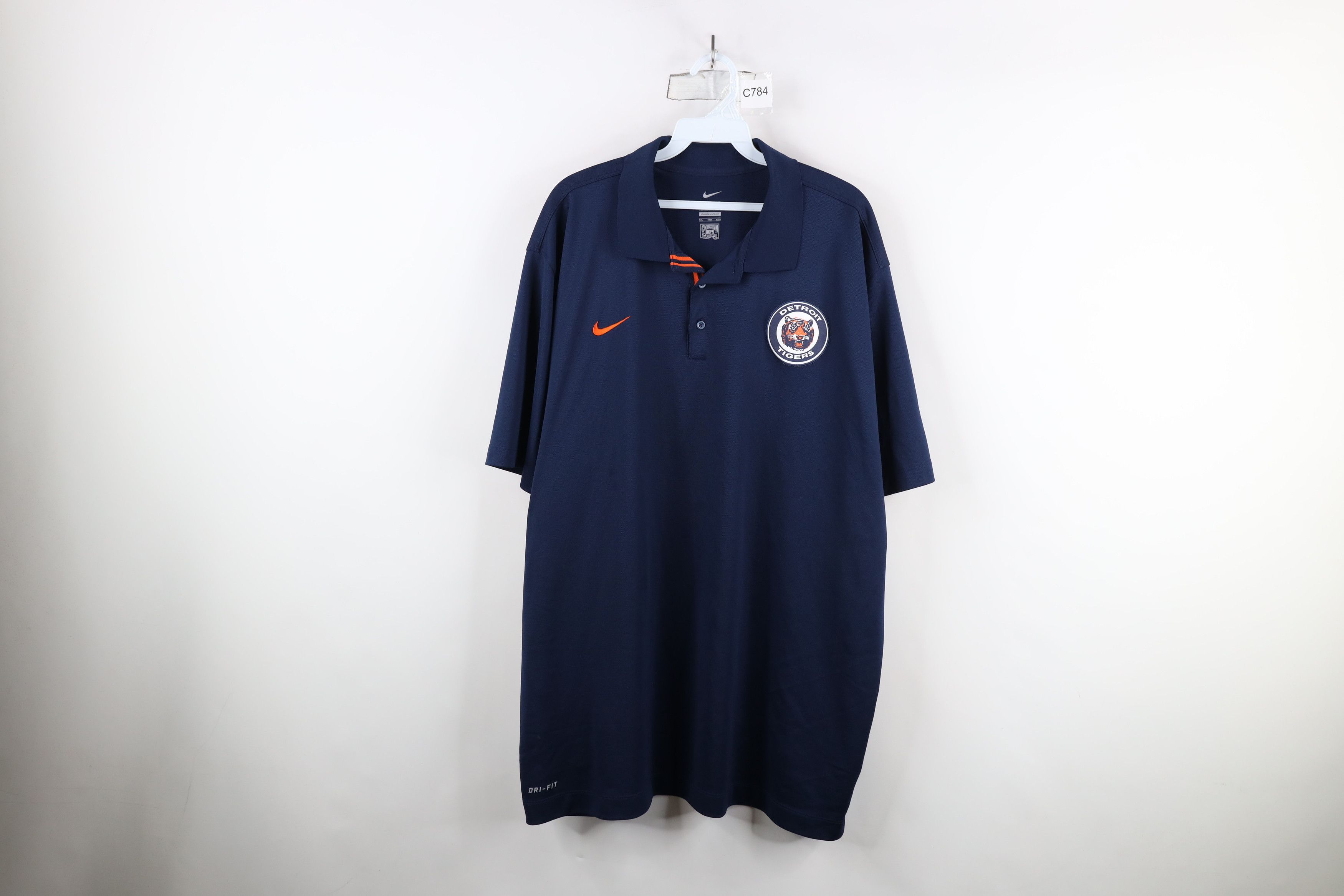Nike × Vintage Nike Retro Detroit Tigers Baseball Golf Polo Shirt Blue Size US XXL / EU 58 / 5 - 1 Thumbnail