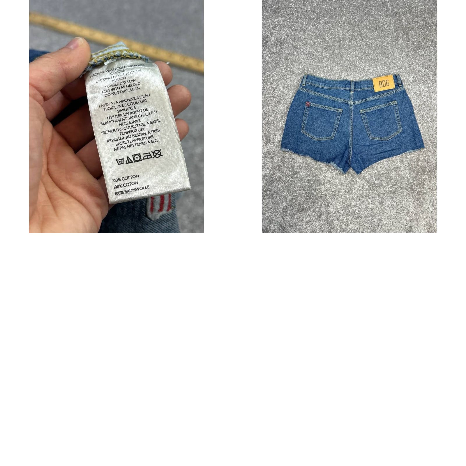 Urban Outfitters VINTAGE Urban Outfitters Womens Shorts 30 Medium Dark Wash Denim High Rise 90s Festival Beach Casual Women's Size 30" / US 8 / IT 44 - 8 Thumbnail