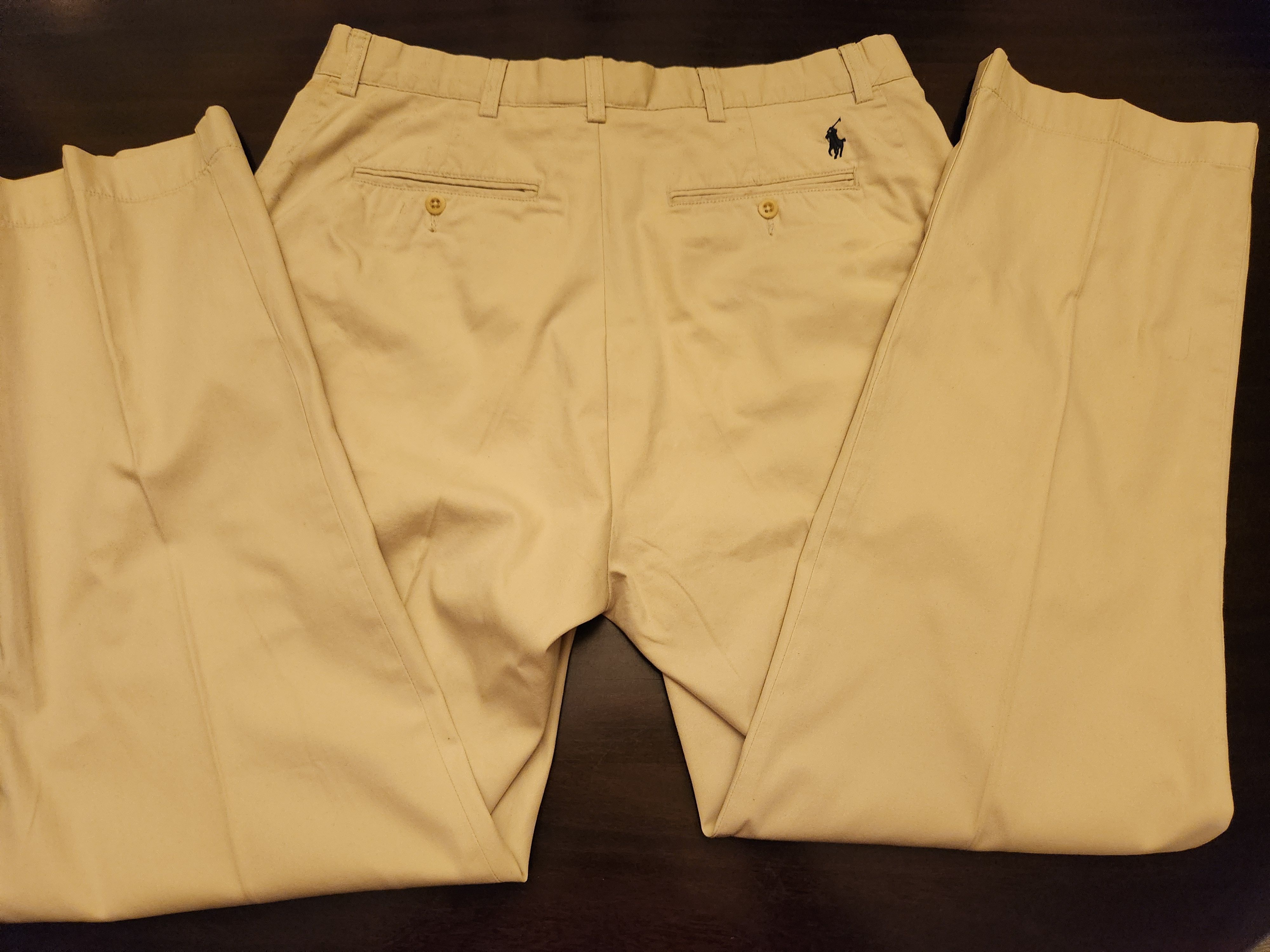 Polo Ralph Lauren Vintage Men's 100% Cotton Flat Front Chino Pants Size US 38 / EU 54 - 3 Thumbnail