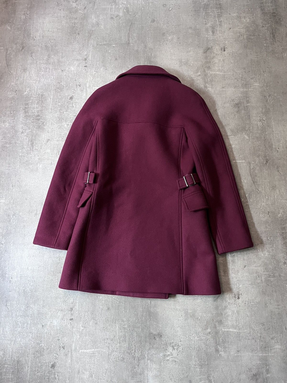 Alaia Alaia Double Breasted Burgundy Wool Coat Size M / US 6-8 / IT 42-44 - 6 Thumbnail