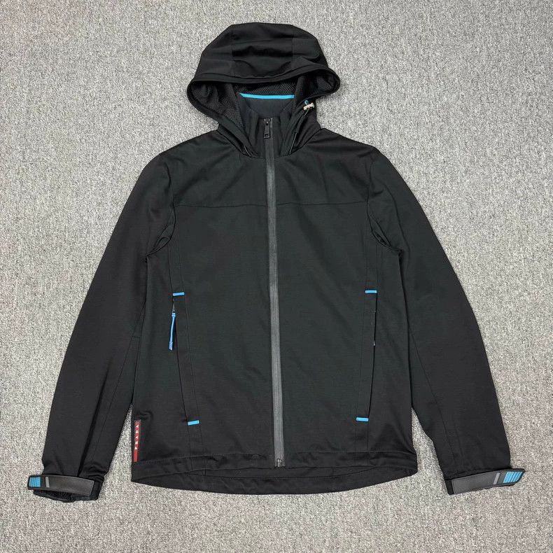 Prada Prada Black Logo Zip Jacket XS Size US XS / EU 42 / 0 - 1 Thumbnail