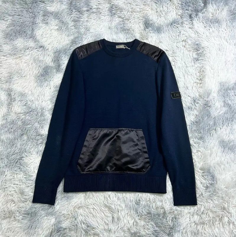 Dior Dior Black Men's Sweatshirt with Satin Details 0089 Size US S / EU 44-46 / 1 - 1 Thumbnail