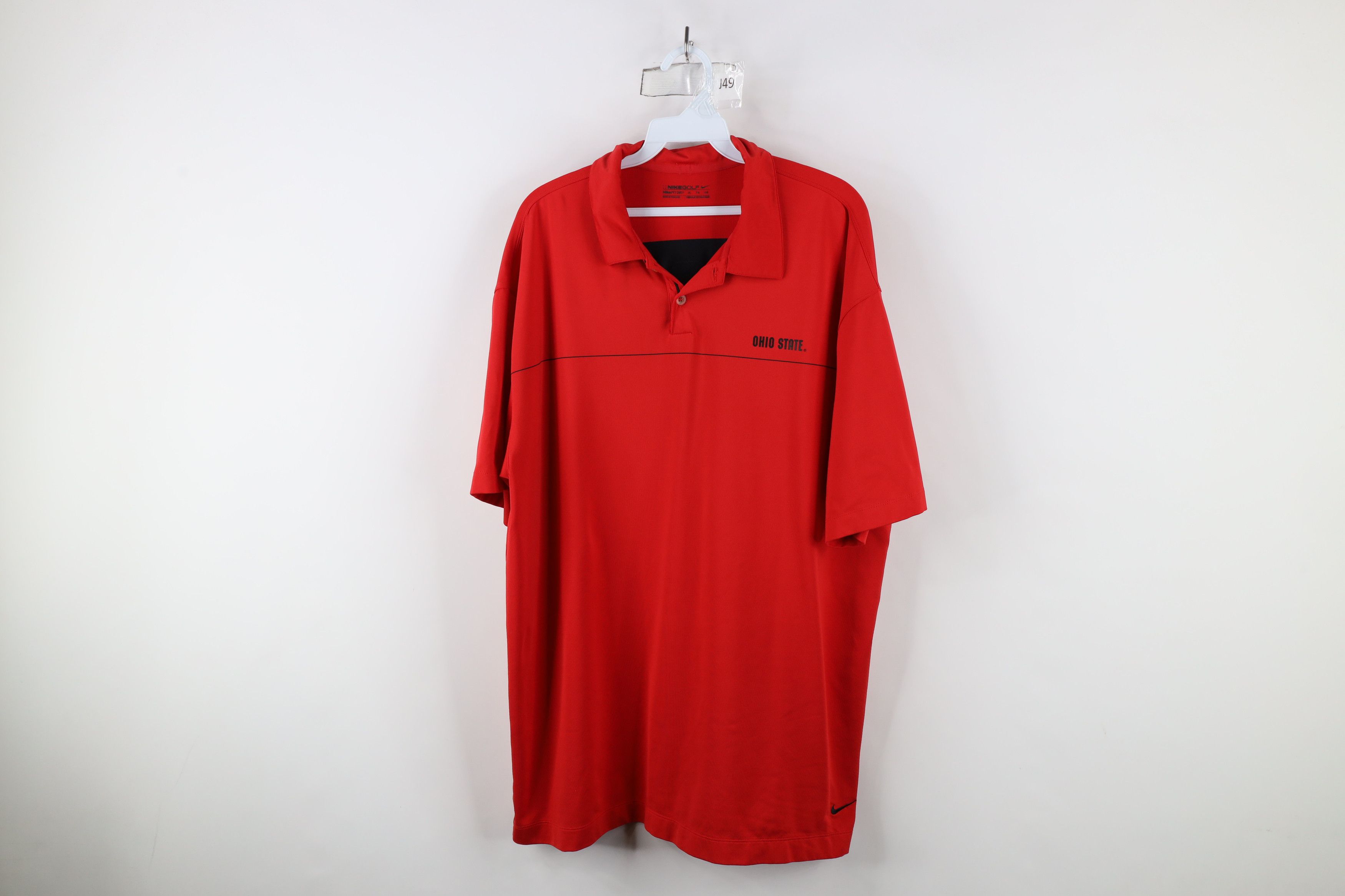Nike × Vintage Nike Golf Out Ohio State University Collared Polo Shirt Red Size US XL / EU 56 / 4 - 1 Thumbnail