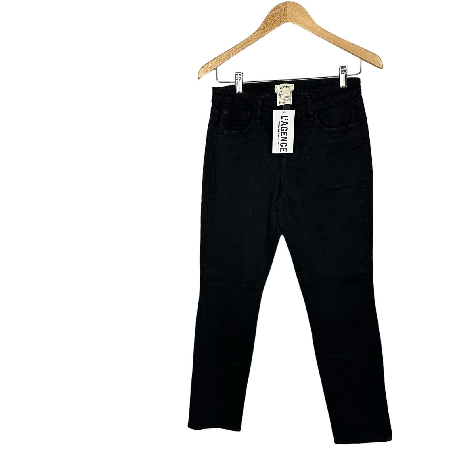 L'AGENCE NWT L’AGENCE Black Cotton Blend Skinny Mid Rise Jeans 25 Size 27" / US 4 / IT 40 - 1 Thumbnail