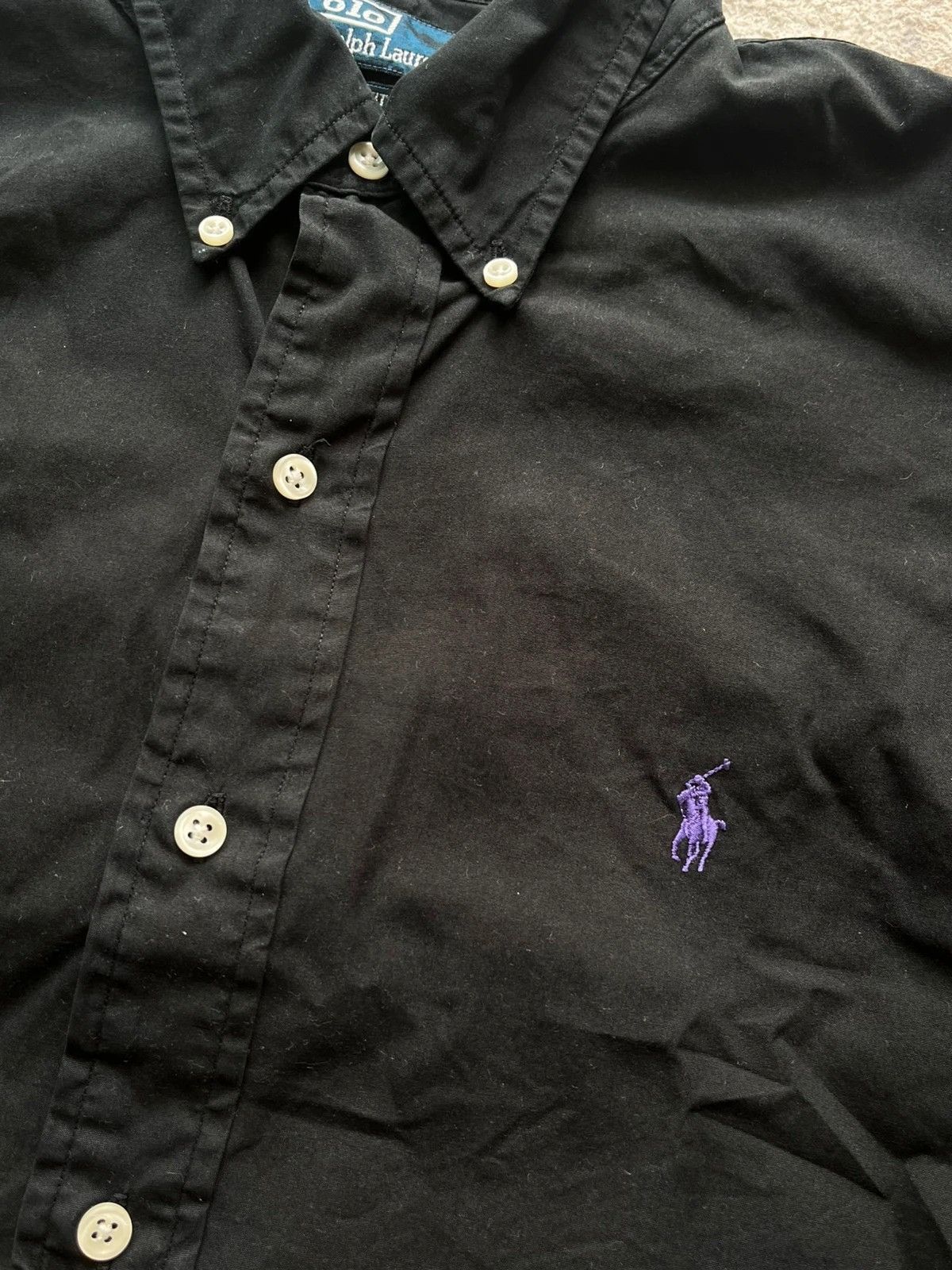 Polo Ralph Lauren Polo Ralph Lauren Sz L Black Purple Small Pony Shirt Size US L / EU 52-54 / 3 - 2 Thumbnail