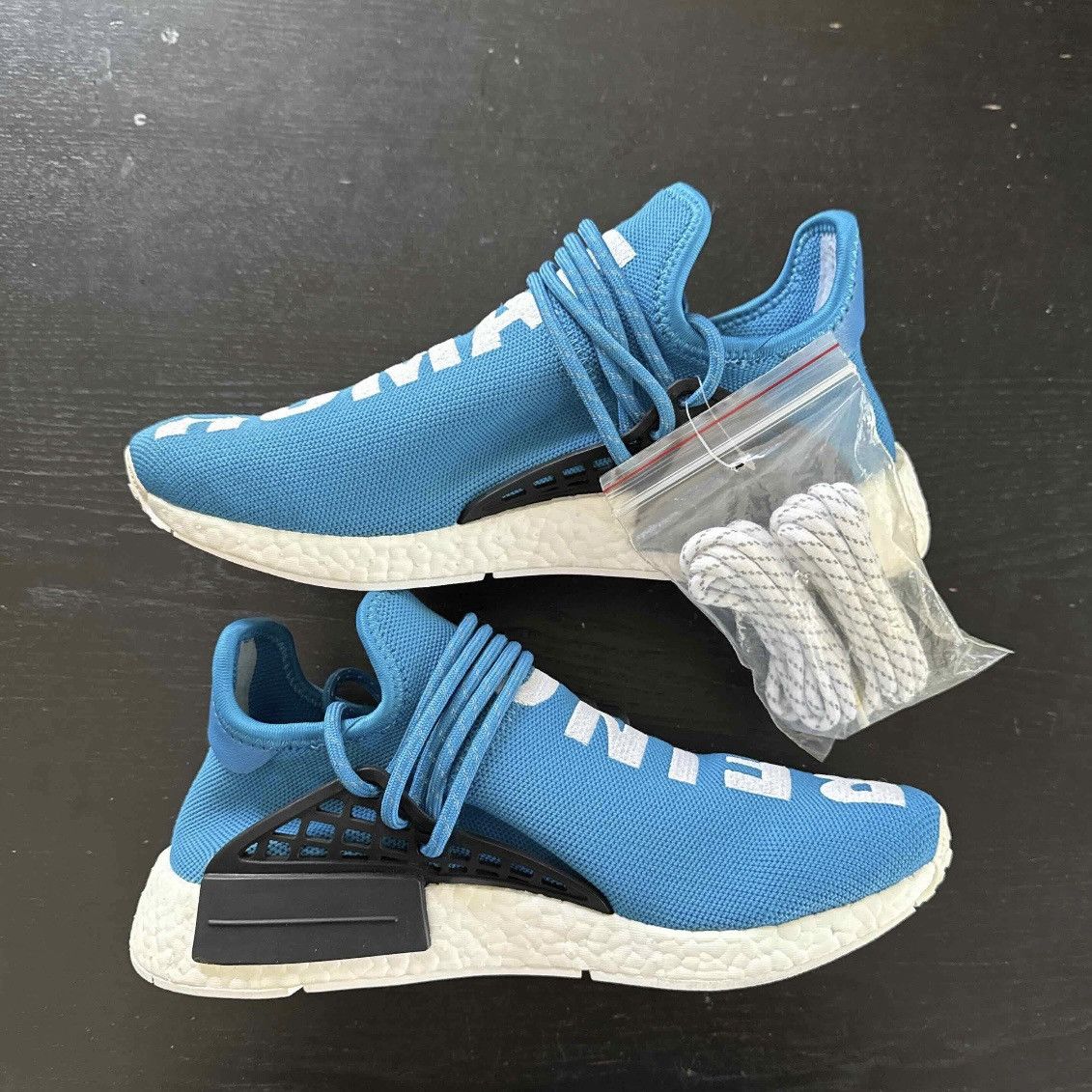 Adidas × Humanrace × Pharrell Pharrell X Adidas OG Human Race NMD Blue Size US 7.5 / EU 40-41 - 3 Thumbnail