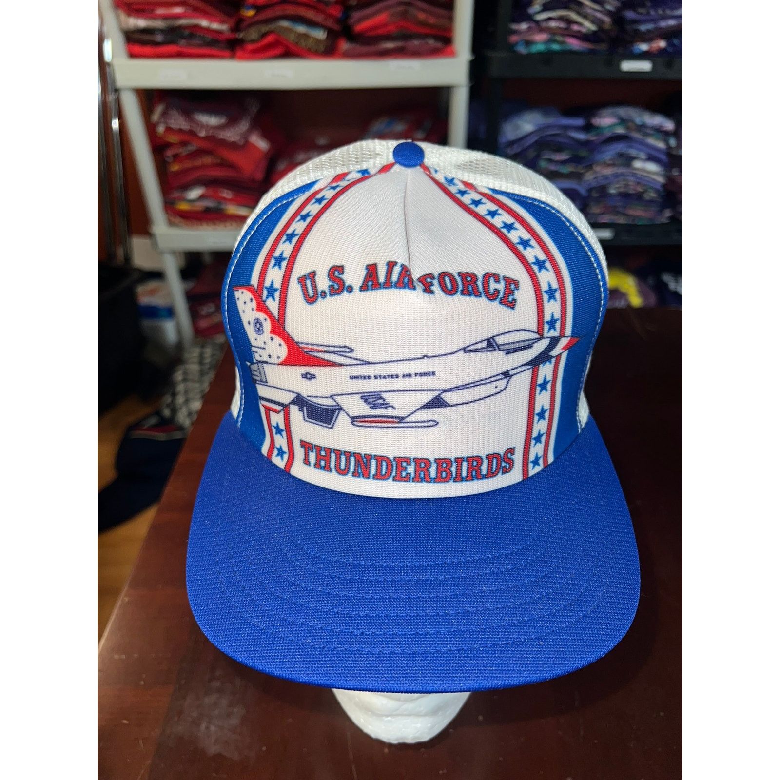 Vintage Vintage US Air Force Thunderbirds Snapback Trucker USAF 80s Size ONE SIZE - 2 Thumbnail