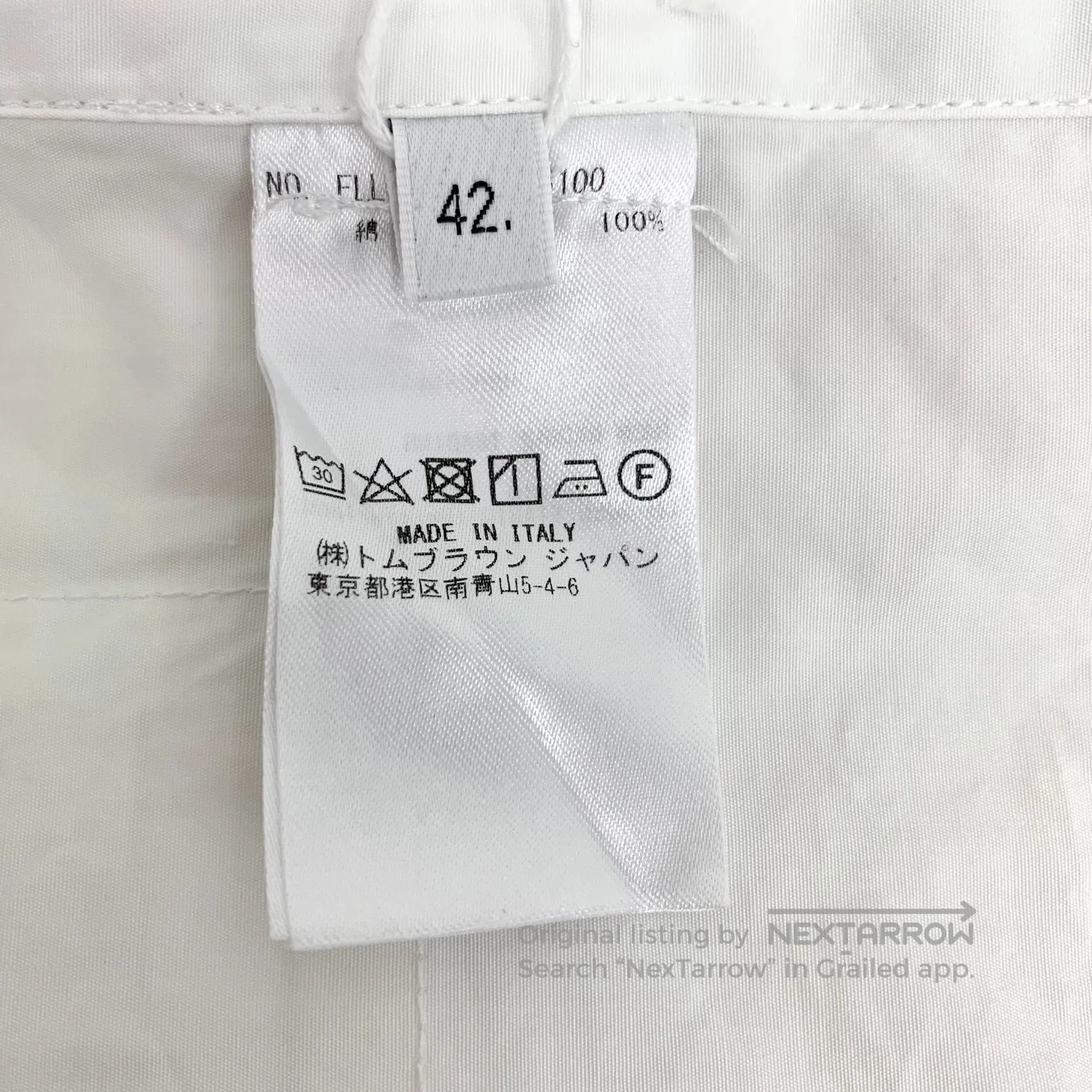 Thom Browne Thom Browne White Cotton Long Sleeve Shirt| Size US L / EU 52-54 / 3 - 7 Thumbnail