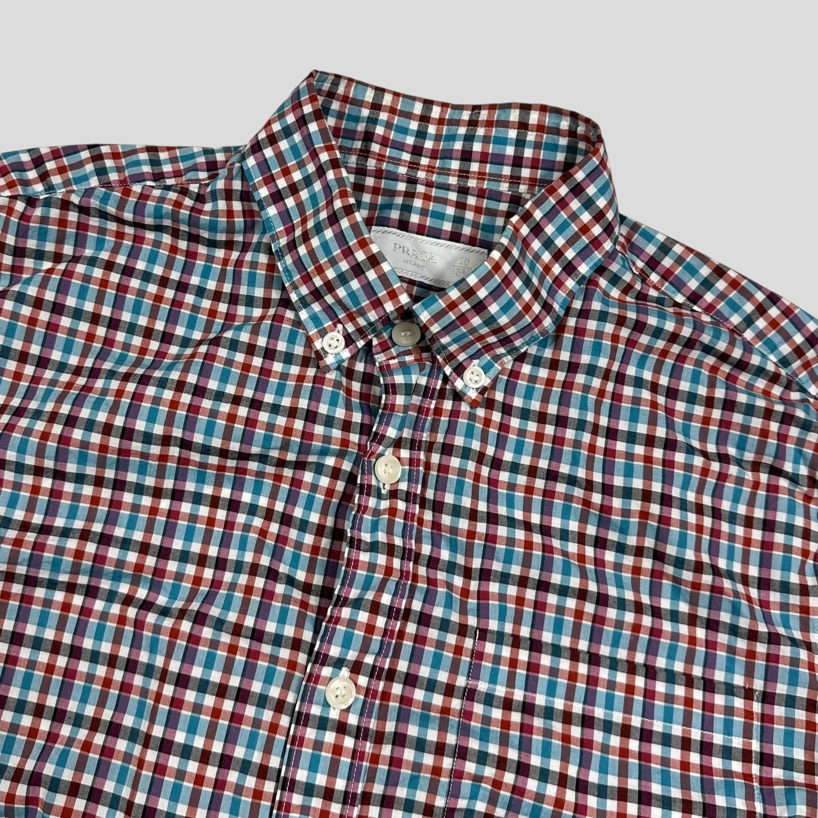 Prada Prada 2018 Neo-plaid Micro Check Longsleeve Shirt - M Size US M / EU 48-50 / 2 - 2 Thumbnail