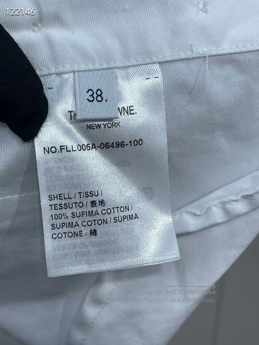 Thom Browne Thom Browne TB White Slim Shirt. Size US M / EU 48-50 / 2 - 7 Thumbnail