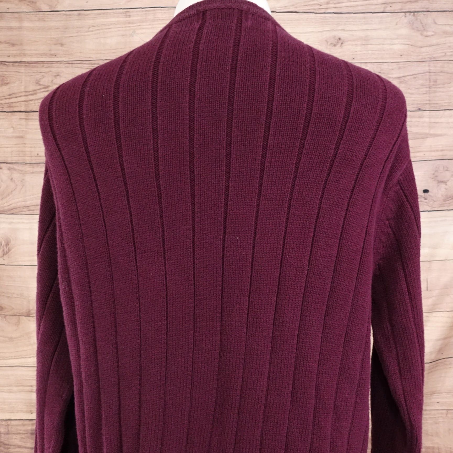Eddie Bauer VINTAGE EDDIE BAUER WINE RED STRIPED PULLOVER CREW NECK SWEATER MEN'S LT Size US L / EU 52-54 / 3 - 4 Thumbnail