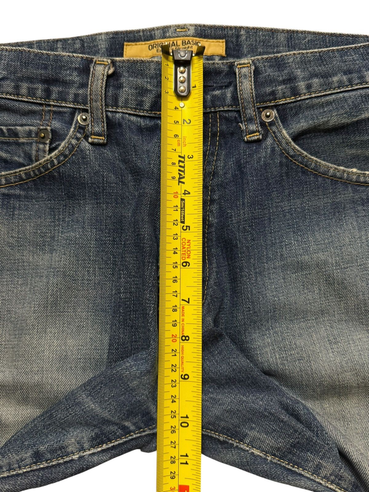 Uniqlo Vintage Y2K Japan Uniqlo Blue Faded Wash Distress Wide Leg Size US 30 / EU 46 - 11 Thumbnail