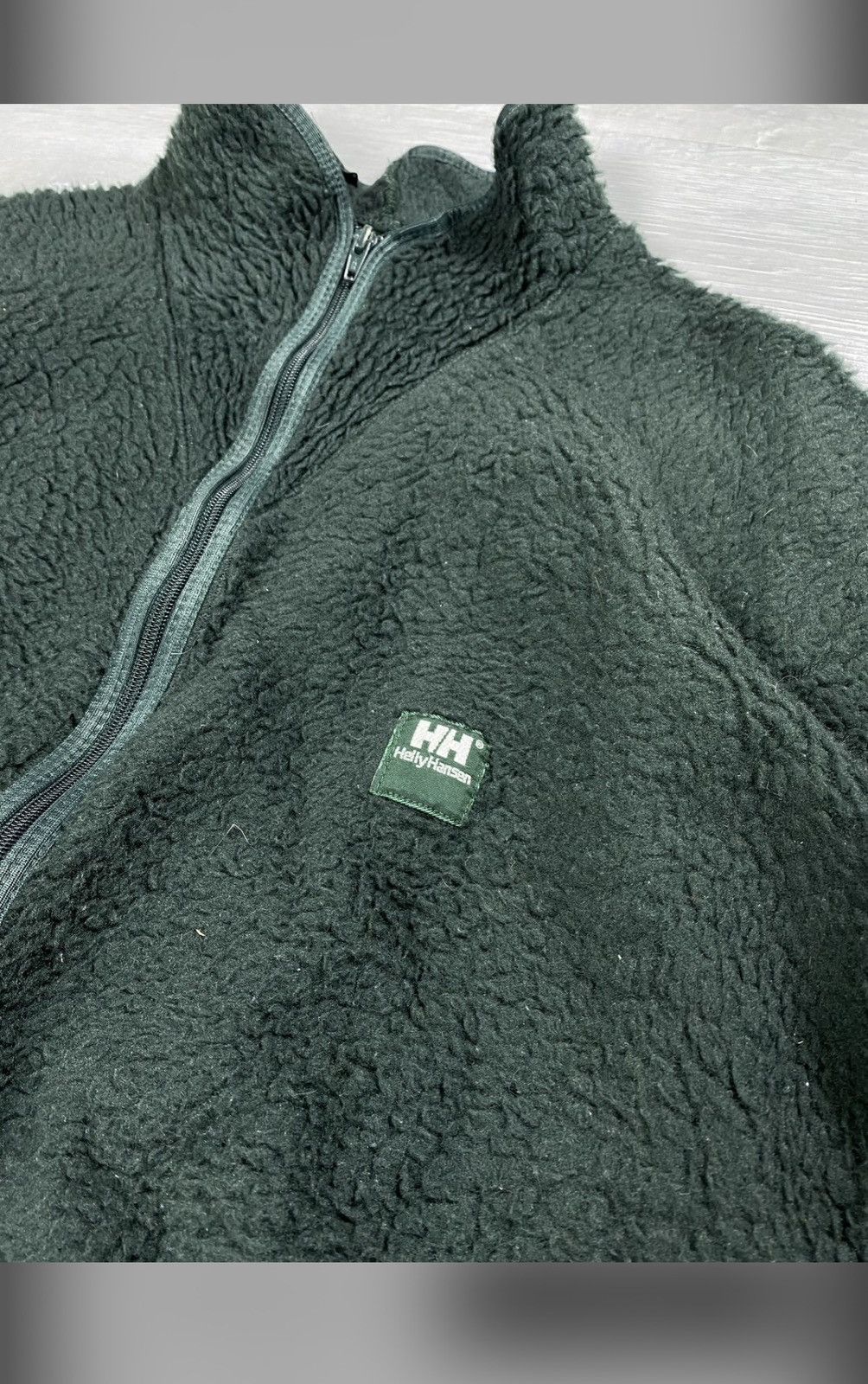 Helly Hansen × Vintage 80s Vintage Helly Hansen Green Full Zip Fleece Sherpa Jacket Size US M / EU 48-50 / 2 - 3 Thumbnail