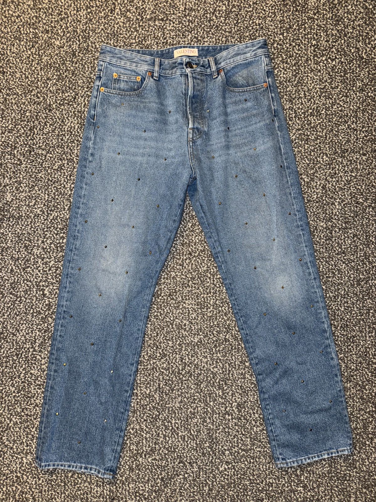 Valentino Valentino Rockstud Cotton Denim Jeans Size US 32 / EU 48 - 1 Thumbnail