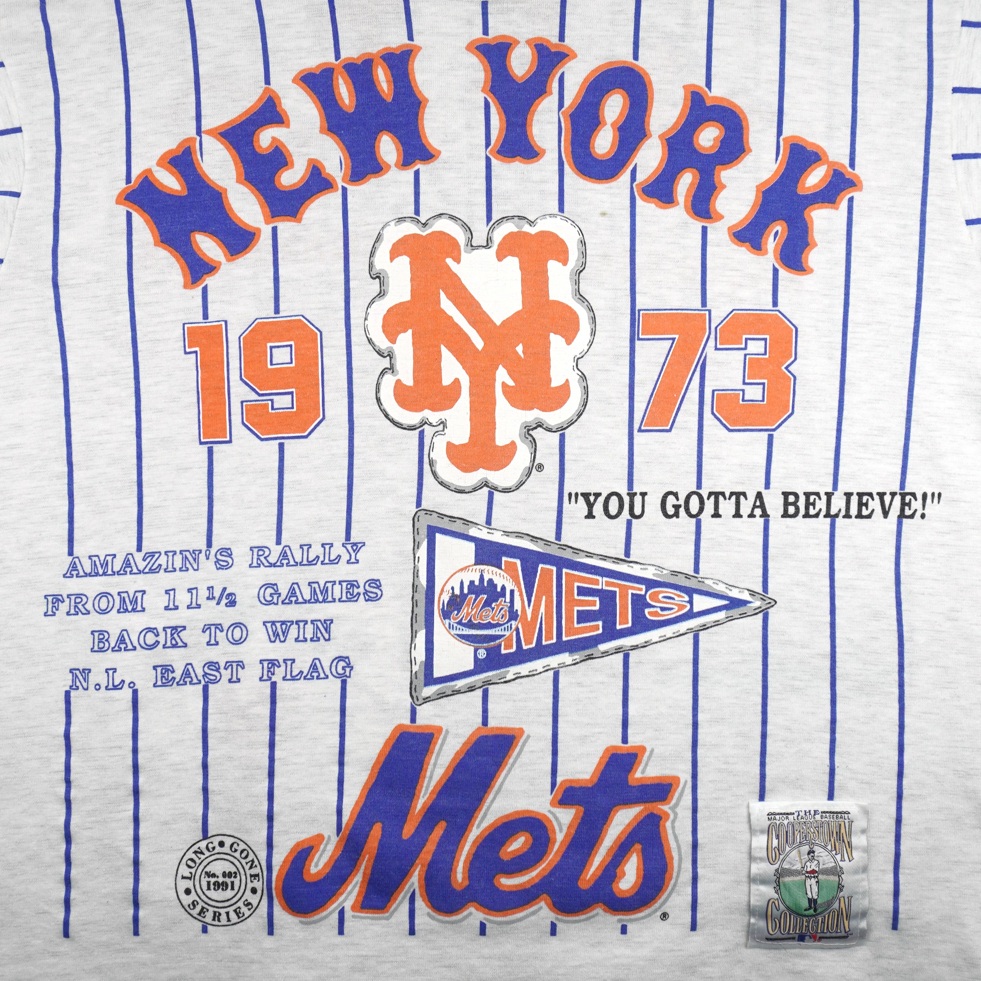 MLB Long Gone New York Mets Baseball Jersey 1991 Size US XL / EU 56 / 4 - 7 Thumbnail