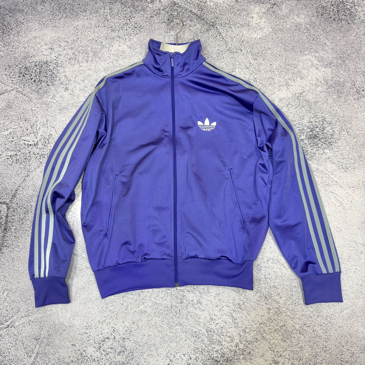 Adidas × Vintage Adidas Track Top Zip Purple L size Size US L / EU 52-54 / 3 - 1 Thumbnail
