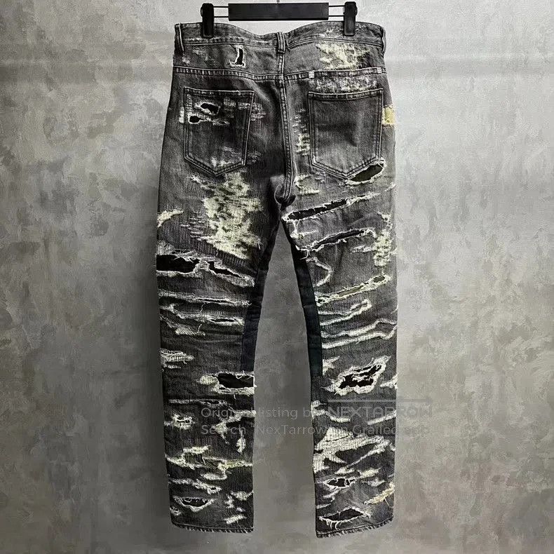 Givenchy Givenchy Black Casual Distressed Denim Pants. Size US 33 - 2 Thumbnail