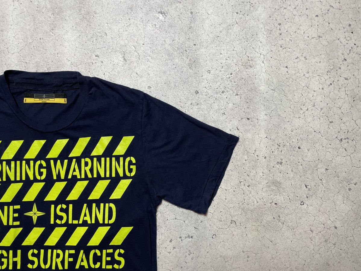 Stone Island Vintage Stone Island Denim Big Logo Warning T-Shirt Size US L / EU 52-54 / 3 - 3 Thumbnail