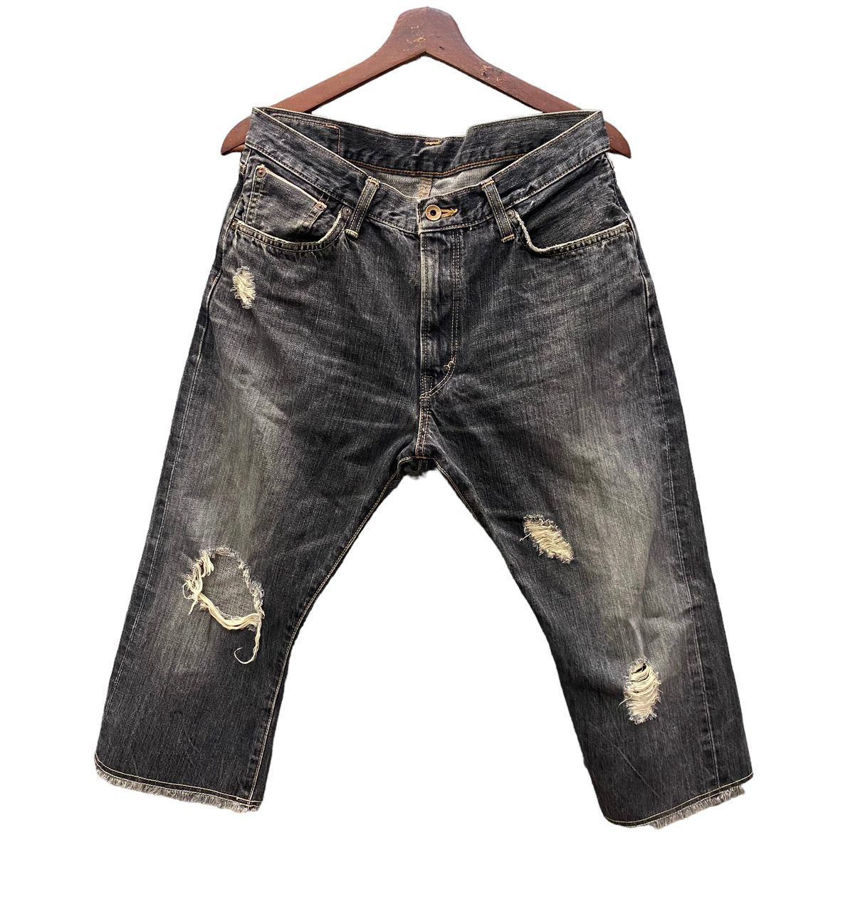 Edwin 💥BEST OFFER💥VINTAGE EDWIN 505 S SELVEGDE DISTRESSED DENIM Size US 31 - 2 Thumbnail