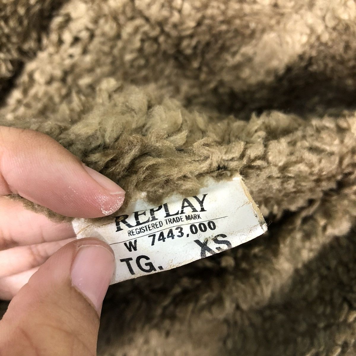 Japanese Brand 📌VINTAGE LONG JACKET SHEARLING FUR LINING BIKER REPLAY Size US XS / EU 42 / 0 - 25 Thumbnail