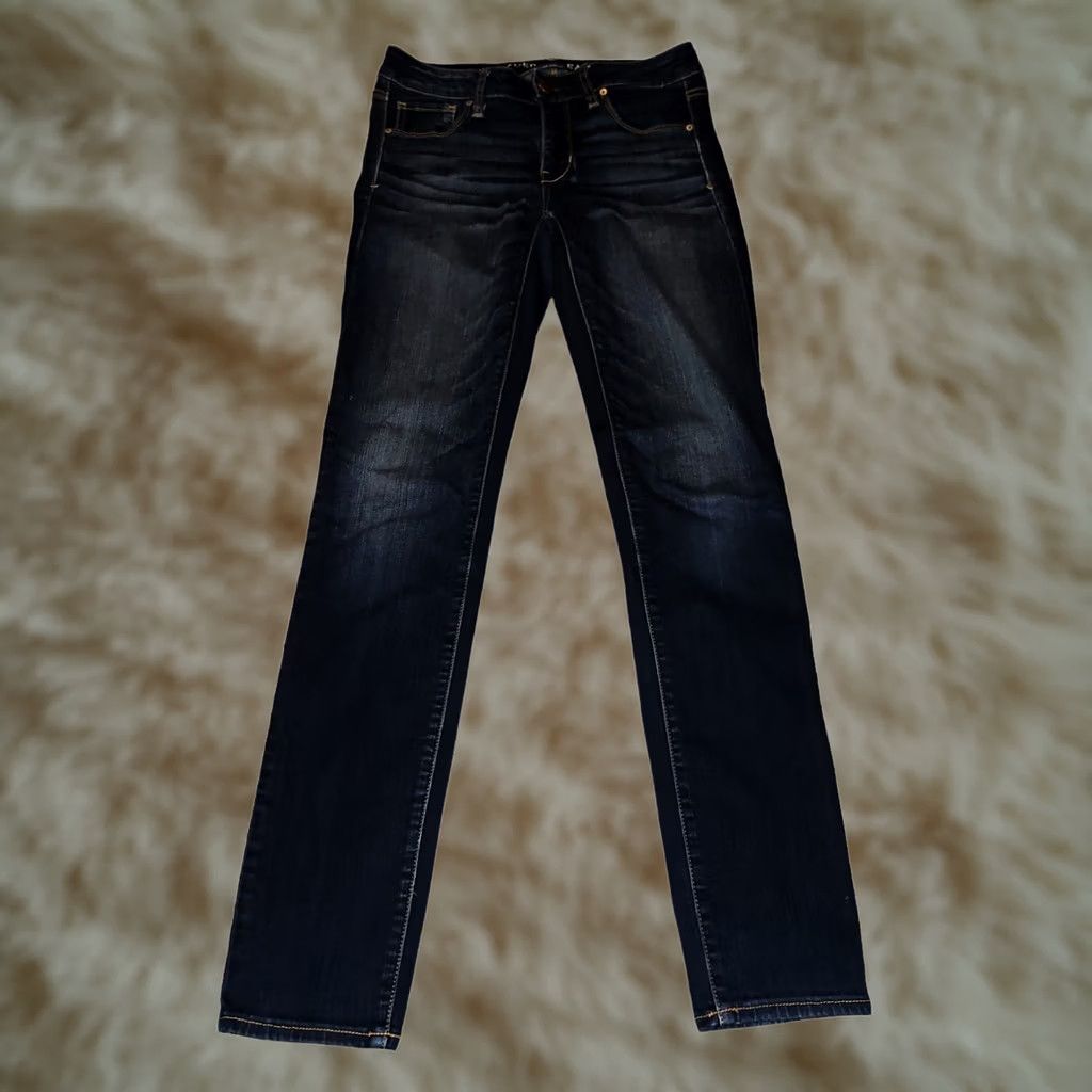 American Eagle Outfitters American Eagle Outfitters Jeans Skinny 4 Women's Blue Denim 5-Pocket Stretch Low Rise Slim Hipster Preppy Mens Girls 0 Size 27" / US 4 / IT 40 - 1 Thumbnail