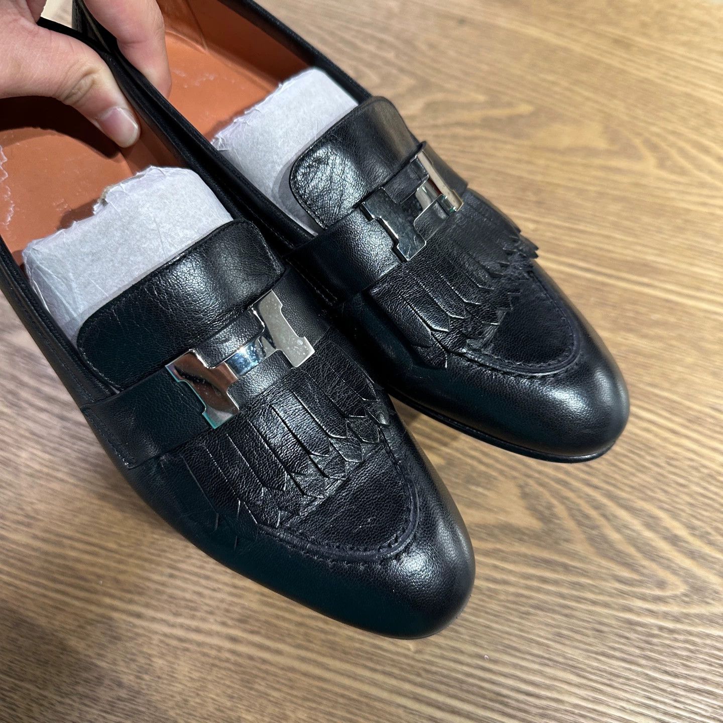 Hermes Hermes Royal Goatskin Tassel H Flat Loafer 38 Size US 7.5 / IT 37.5 - 6 Thumbnail