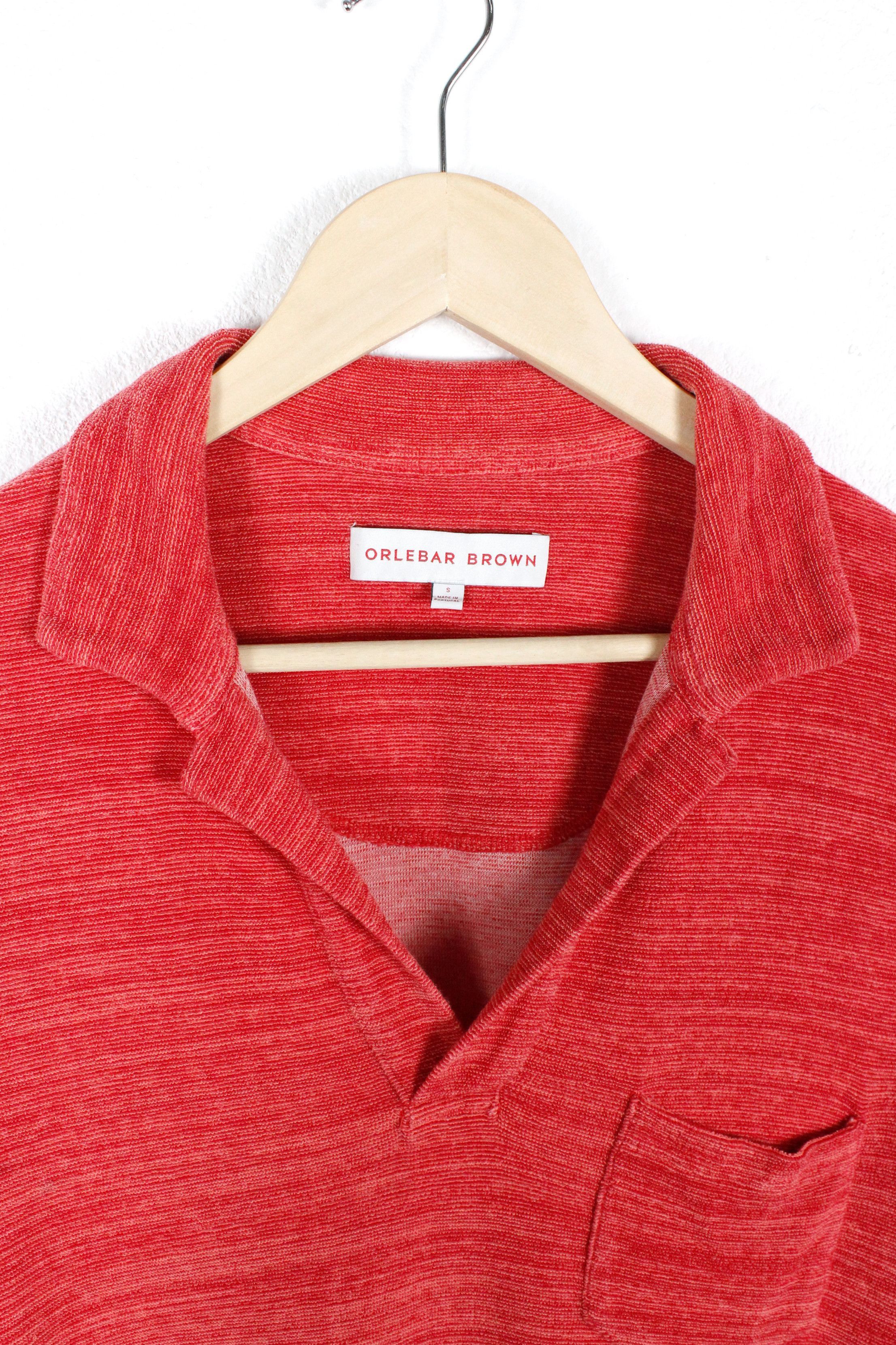 Life's a Beach × Orlebar Brown Orlebar Brown Red Terry Towelling Resort Polo Shirt S 46 Size US S / EU 44-46 / 1 - 3 Thumbnail