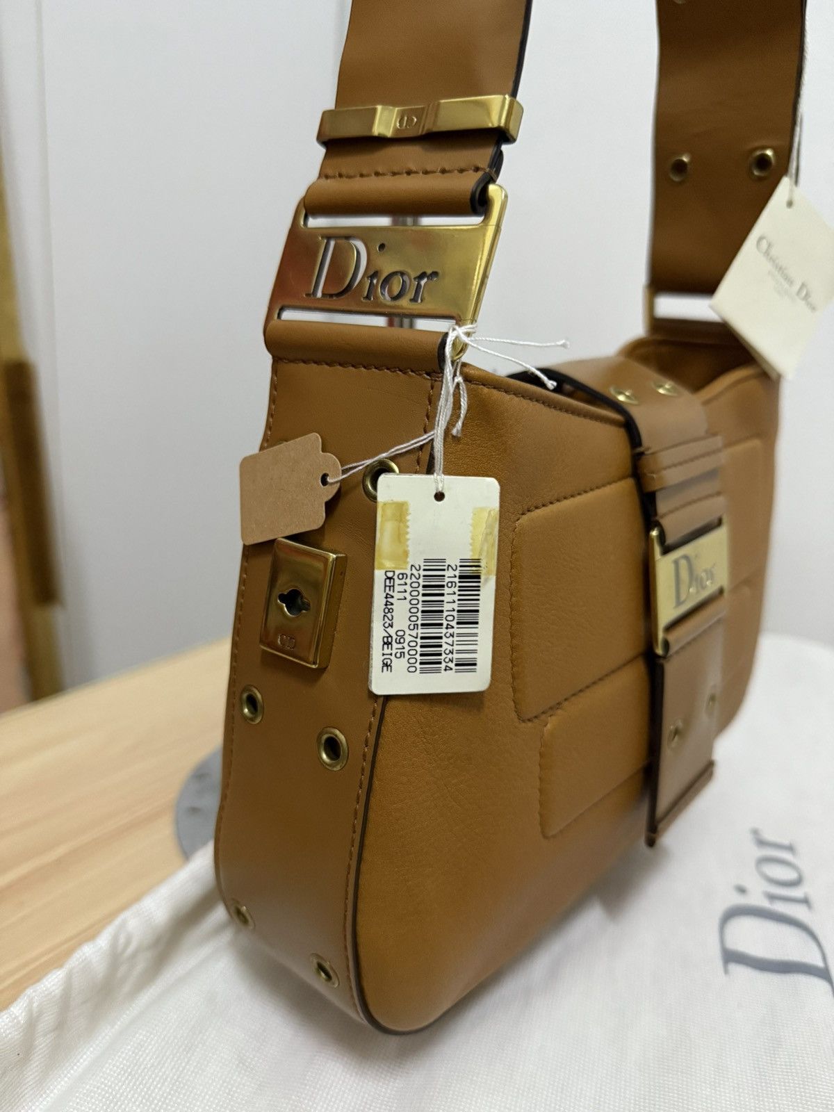 Dior 2002 Christian Dior brown leather Street Chic Columbus bag Size ONE SIZE - 6 Thumbnail