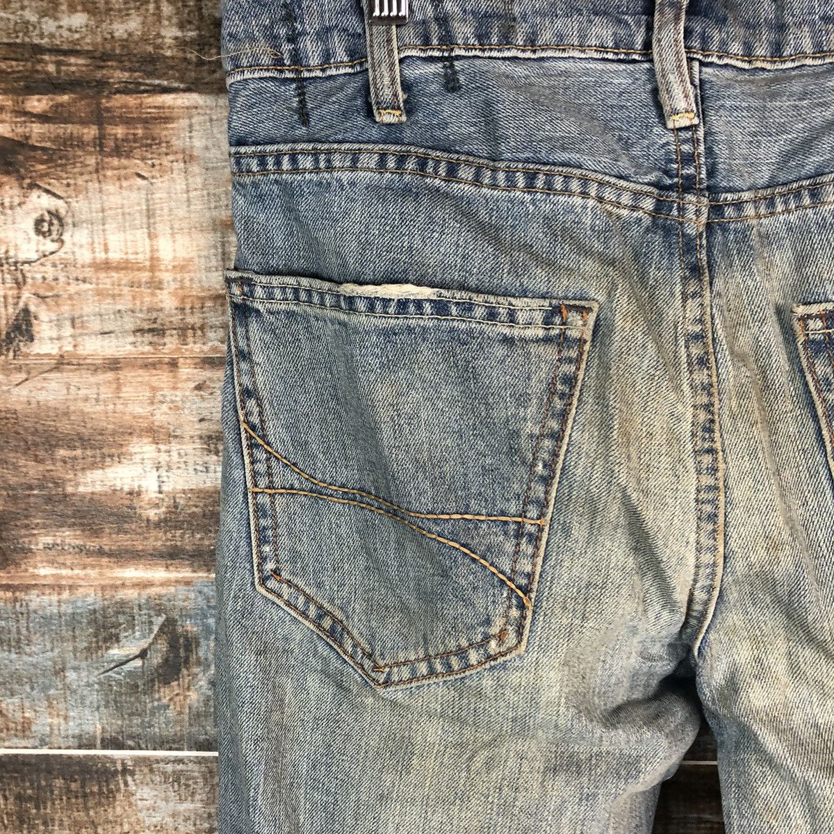 Japanese Brand Hollister Blue Distressed ripped Denim Pants #A1415 Size US 31 - 19 Thumbnail