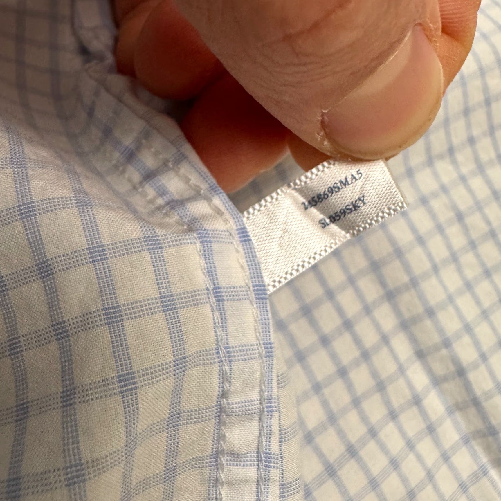 Charles Tyrwhitt VINTAGE Charles Tyrwhitt Classic Fit Dress Shirt Mens 16/34 Business Formal Cotton Check White/Blue Size 34R - 5 Thumbnail
