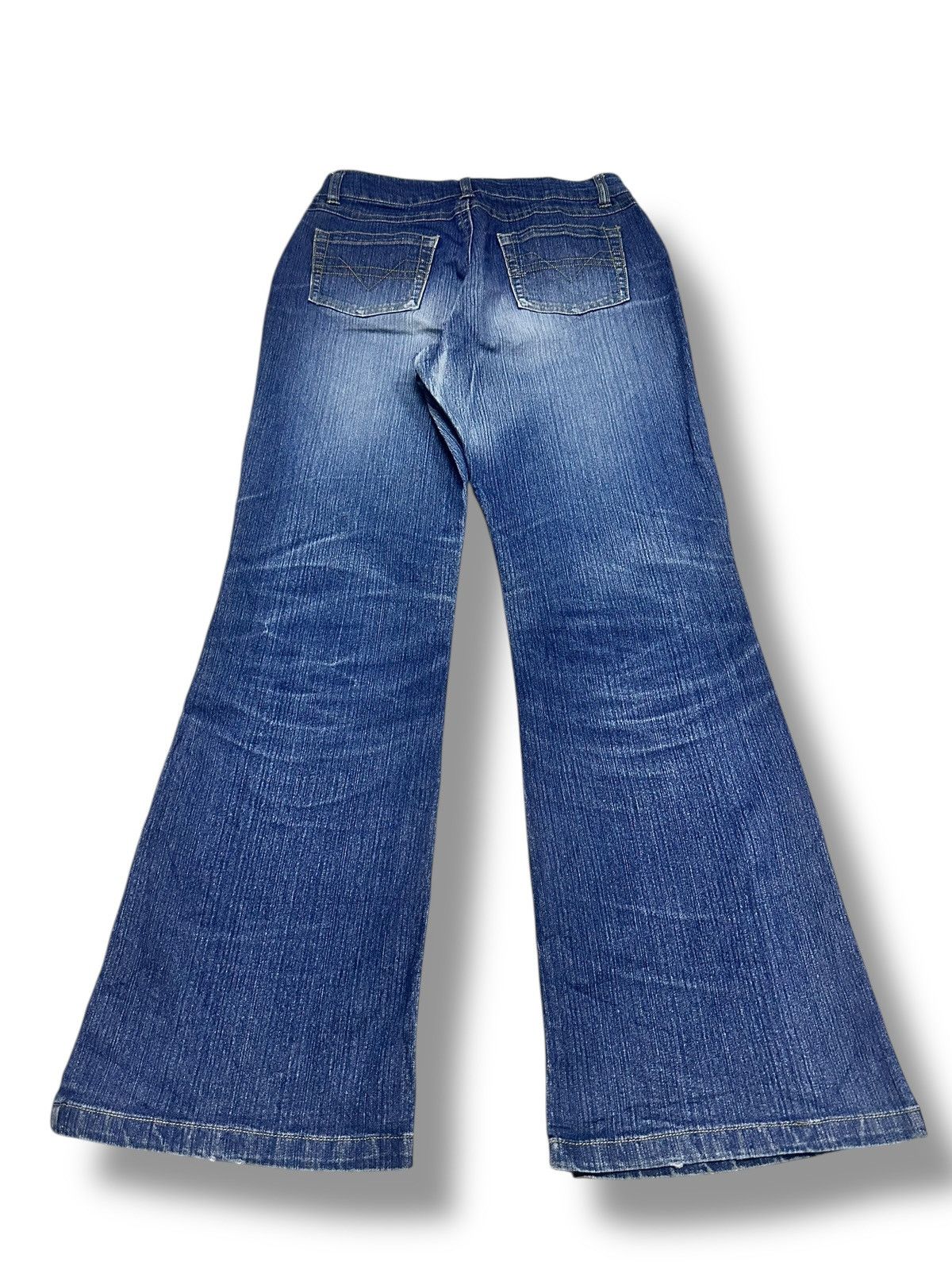 Japanese Brand Bootcut Style With Faded Wash and Thunder Striked Size US 28 / EU 44 - 2 Thumbnail